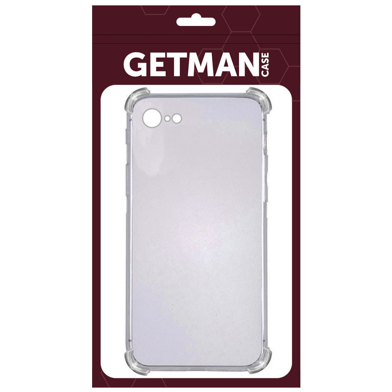 Фото TPU чехол GETMAN Ease logo усиленные углы Full Camera для Apple iPhone 6/6s (4.7") (Серый (прозрачный)) на vchehle.ua