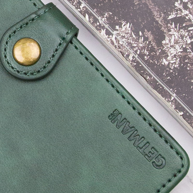 Заказать Кожаный чехол-книжка GETMAN Gallant (PU) для Motorola Moto G05 / E15 (Зеленый) на vchehle.ua