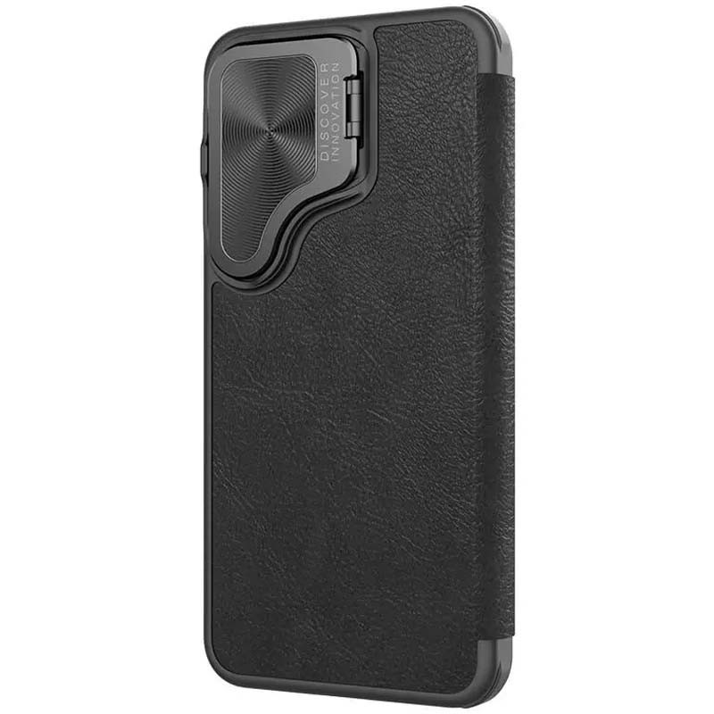 Кожаный чехол-книжка Nillkin Qin Prop для Samsung Galaxy S24 (Black) в магазине vchehle.ua