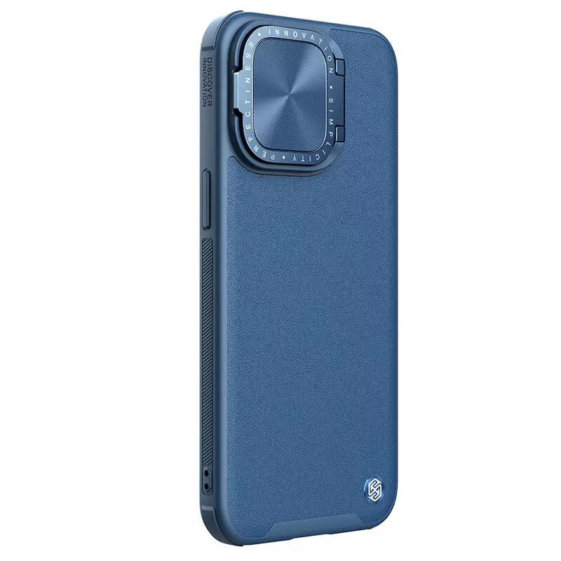 Шкіряна накладка Nillkin Camshield Leather Prop на Apple iPhone 15 Pro (6.1") (Blue)