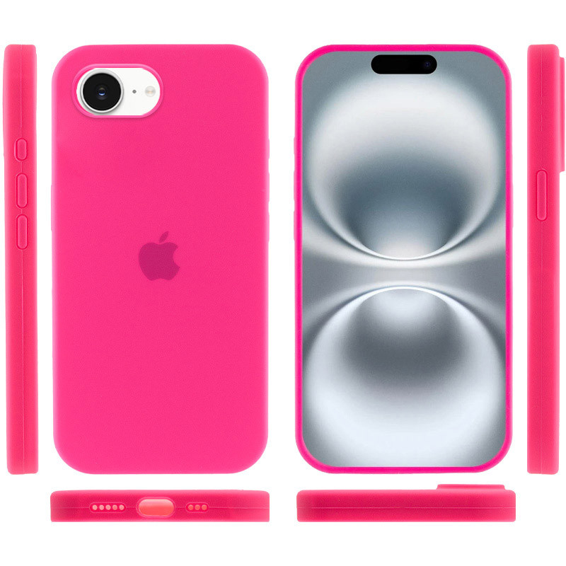 Фото Чехол Silicone Case Full Protective (AA) для Apple iPhone 16e (6.1") (Розовый / Barbie pink) на vchehle.ua