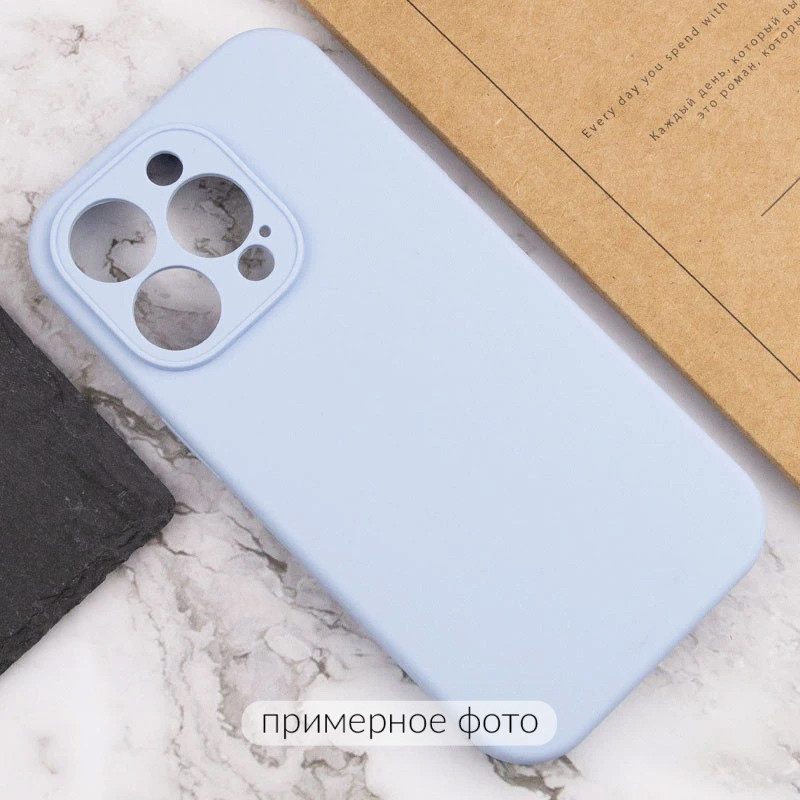 Фото Чехол Silicone Case Full Camera Protective (AA) NO LOGO для Apple iPhone 16 (6.1") (Голубой / Lilac Blue) в магазине vchehle.ua
