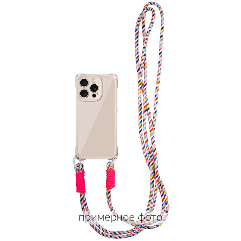 Чохол TPU CrossBody with straps на Apple iPhone 16e (6.1") (Antique White)