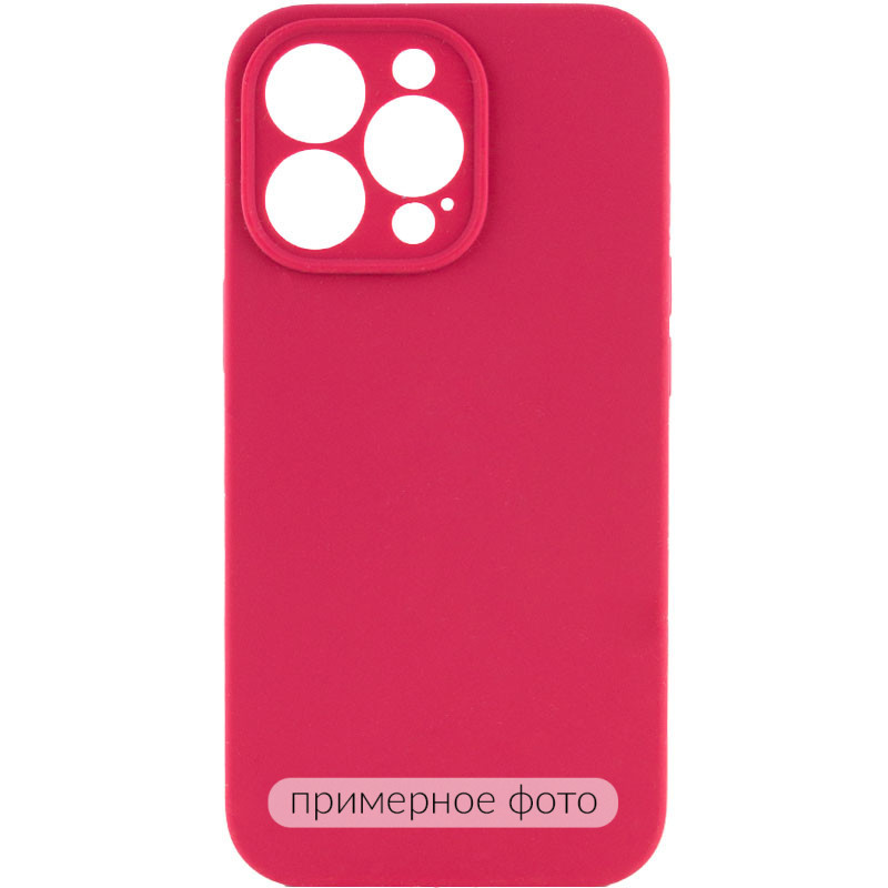 Чехол Silicone Case Full Camera Protective (AA) NO LOGO для Apple iPhone 16 Plus (6.7") (Красный / Rose Red)