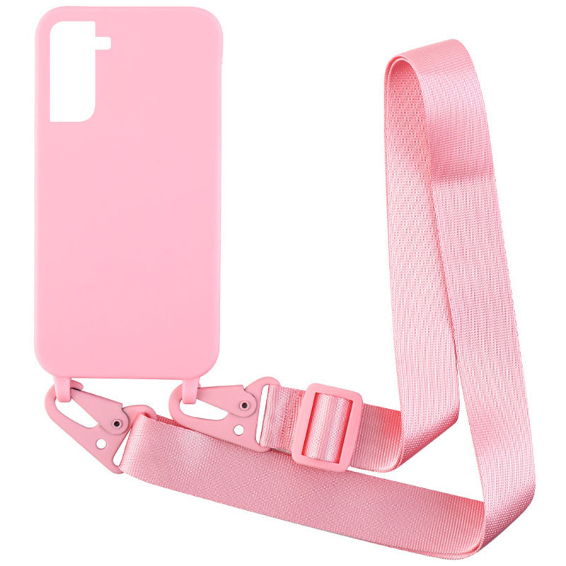 

Чехол Crossbody с длинным цветным ремешком для Samsung Galaxy S21+ (Розовый) 1187407