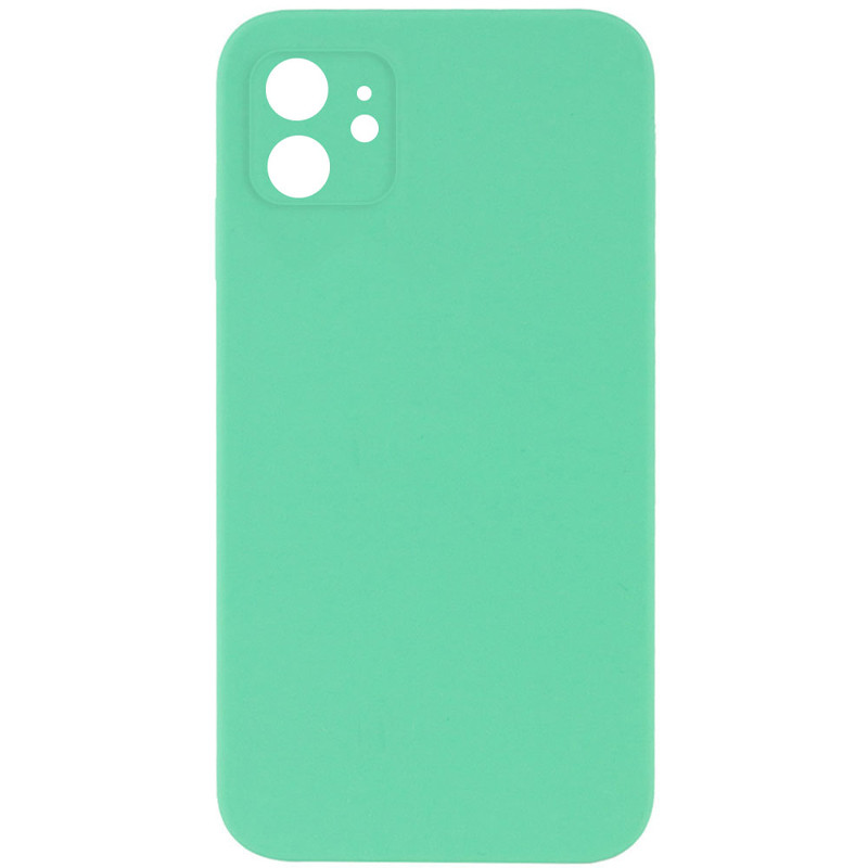 Silicone Case Square Full Camera Protective (AA) NOLOGO для Apple iPhone 11 (6.1") (Зеленый / Spearmint)