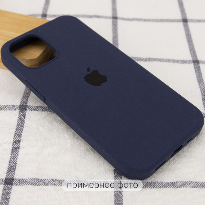 Фото Чехол Silicone Case Full Protective (AA) для Apple iPhone 16 Pro (6.3") (Темно-синий / Midnight blue) на vchehle.ua