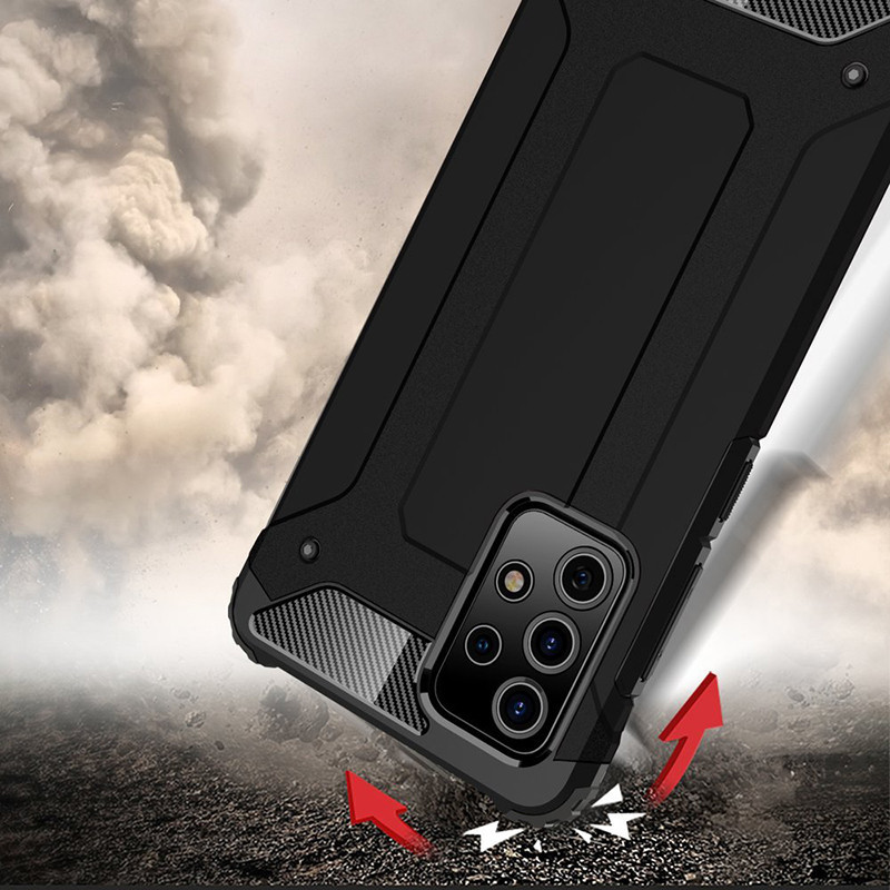 Фото Бронированный противоударный TPU+PC чехол Immortal для Samsung Galaxy A32 4G (Черный) в магазине vchehle.ua