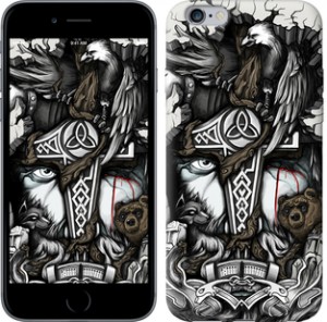 Чехол Тату Викинг для iPhone 6 plus (5.5'')
