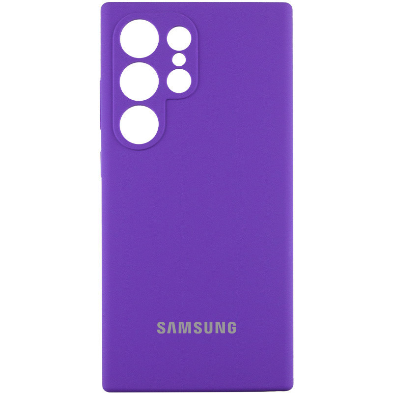 Чехол Silicone Cover Lakshmi Full Camera (AAA) with Logo для Samsung Galaxy S24 Ultra (Фиолетовый / Amethyst)