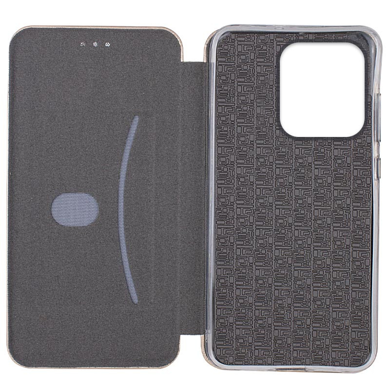 Фото Кожаный чехол-книжка Classy для Xiaomi Redmi Note 13 Pro 4G / Poco M6 Pro 4G (Золотой) на vchehle.ua