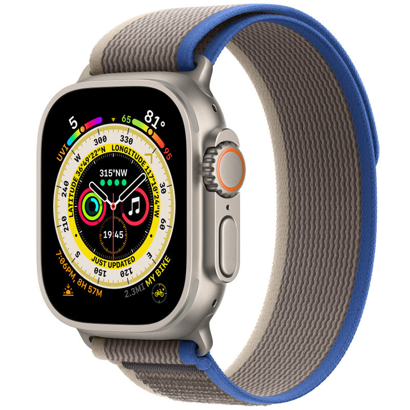 Ремінець Trail Loop для Apple watch 42mm/44mm/45mm/49mm (m/l) (Blue / Gray)