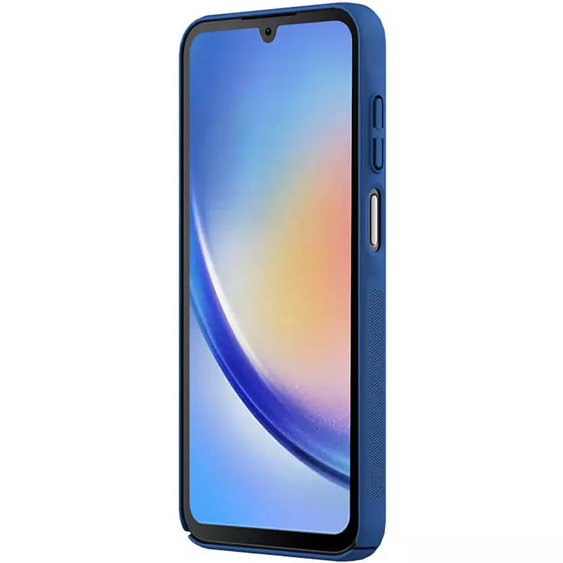 Купить Карбоновая накладка Nillkin Camshield (шторка на камеру) для Samsung Galaxy A25 5G (Синий / Blue) на vchehle.ua