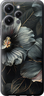 Чохол Чорні квіти на Xiaomi Redmi 12
