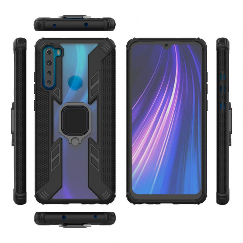 Ударостійкий чохол Combo Ring for Magnet на Xiaomi Redmi Note 8T (Чорний)