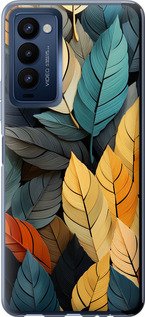

Чохол Кольорове листя на Tecno Camon 18p CH7n 1629476