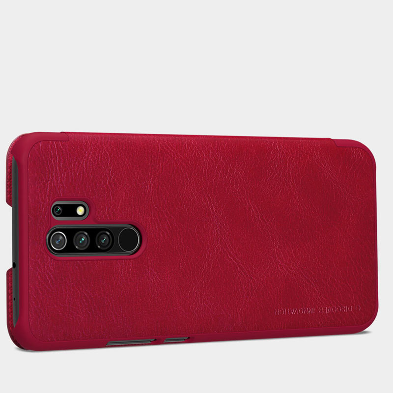 Кожаный чехол-книжка Nillkin Qin Series для Xiaomi Redmi 9 (Красный) в магазине vchehle.ua