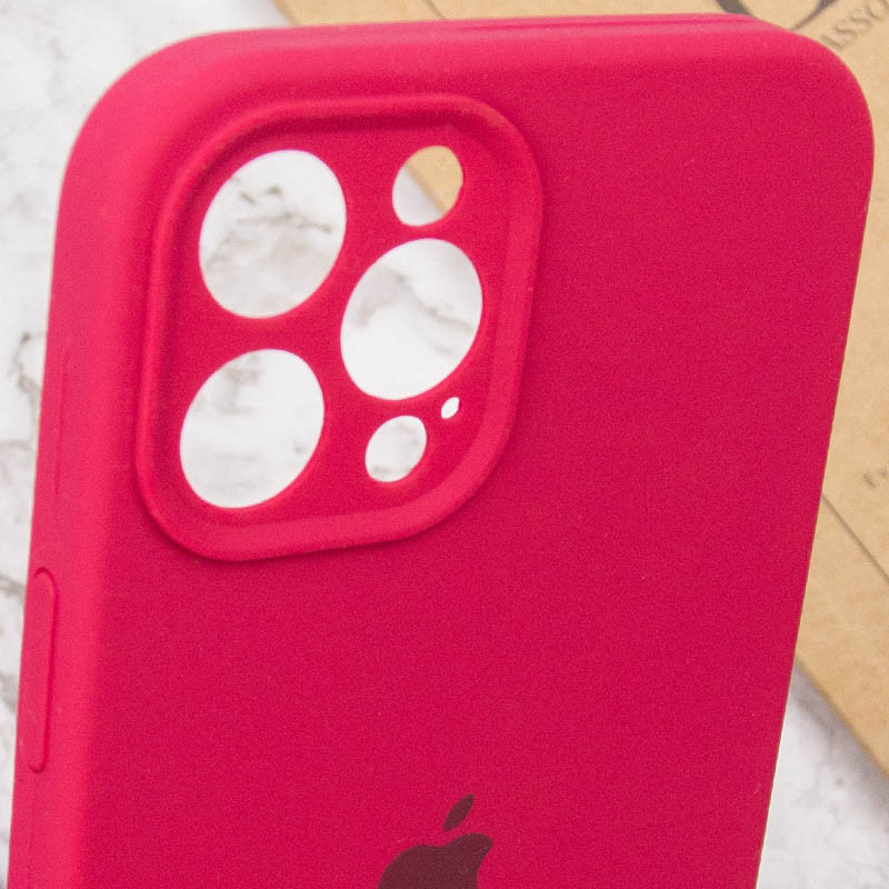 Заказать Чехол Silicone Case Full Camera Protective (AA) для Apple iPhone 12 Pro Max (6.7") (Красный / Rose Red) на vchehle.ua