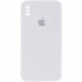 Чохол Silicone Case Square Full Camera Protective (AA) для Apple iPhone X / XS (5.8") (Білий / White)