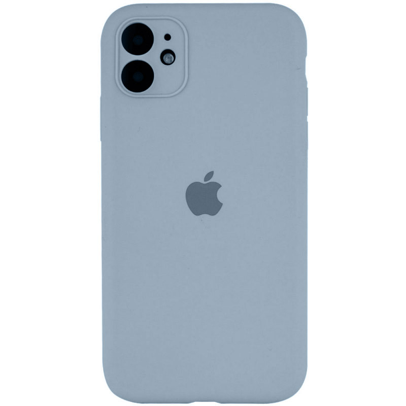 Чехол Silicone Case Full Camera Protective (AA) для Apple iPhone 12 (6.1") (Голубой / Sweet Blue)