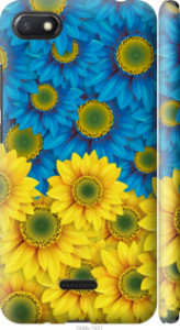 Чехол Жёлто-голубые цветы для Xiaomi Redmi 6A