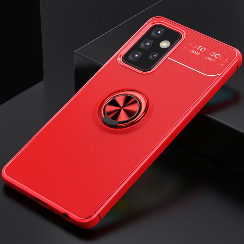 Фото TPU чохол Deen ColorRing під магнітний тримач (opp) на Samsung Galaxy A52 4G / A52 5G / A52s (Червоний / Червоний) в маназині vchehle.ua