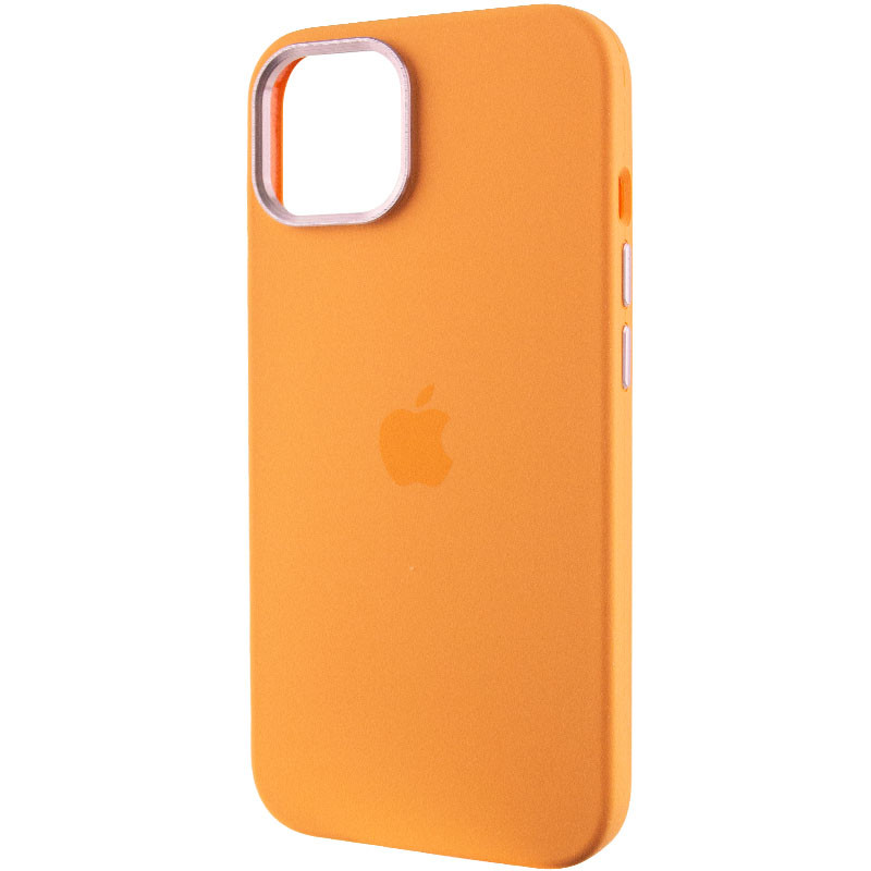 Фото Чохол Silicone Case Metal Buttons (AA) на Apple iPhone 13 (6.1") (Помаранчевий / Marigold) в маназині vchehle.ua