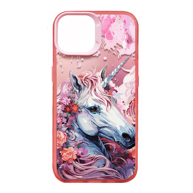 TPU+PC чехол TakiTaki Magic glow для Apple iPhone 13 Pro Max (6.7") (Unicorn / Pink)