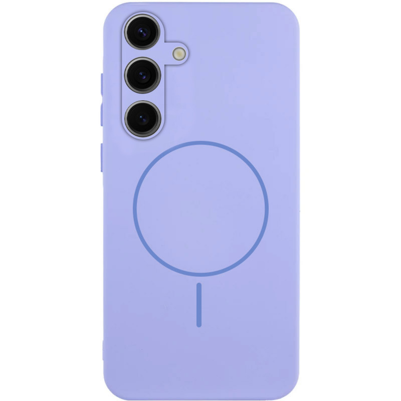 Чохол Silicone Cover Lakshmi Full Camera (AA) with MagFit на Samsung Galaxy S24 (Бузковий / Dasheen)