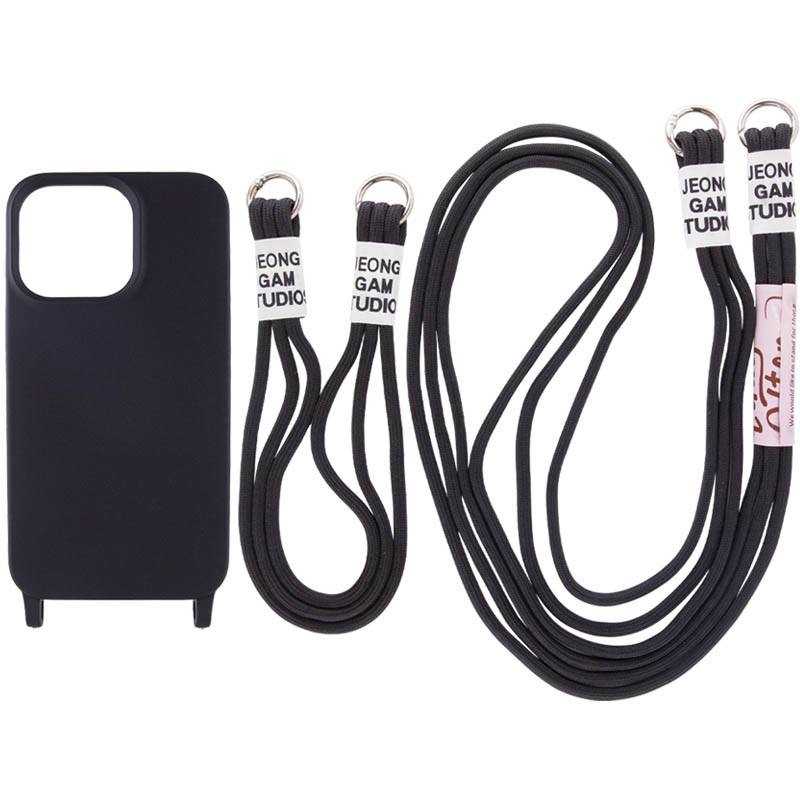 Чехол TPU two straps California для Apple iPhone 13 (6.1") (Черный)