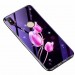 TPU+Glass чехол Fantasy с глянцевыми торцами для Xiaomi Mi 8 (Тюльпаны)