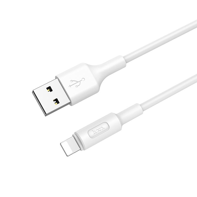 Фото Дата кабель Hoco X25 Soarer USB to Lightning (1m) (Білий) на vchehle.ua