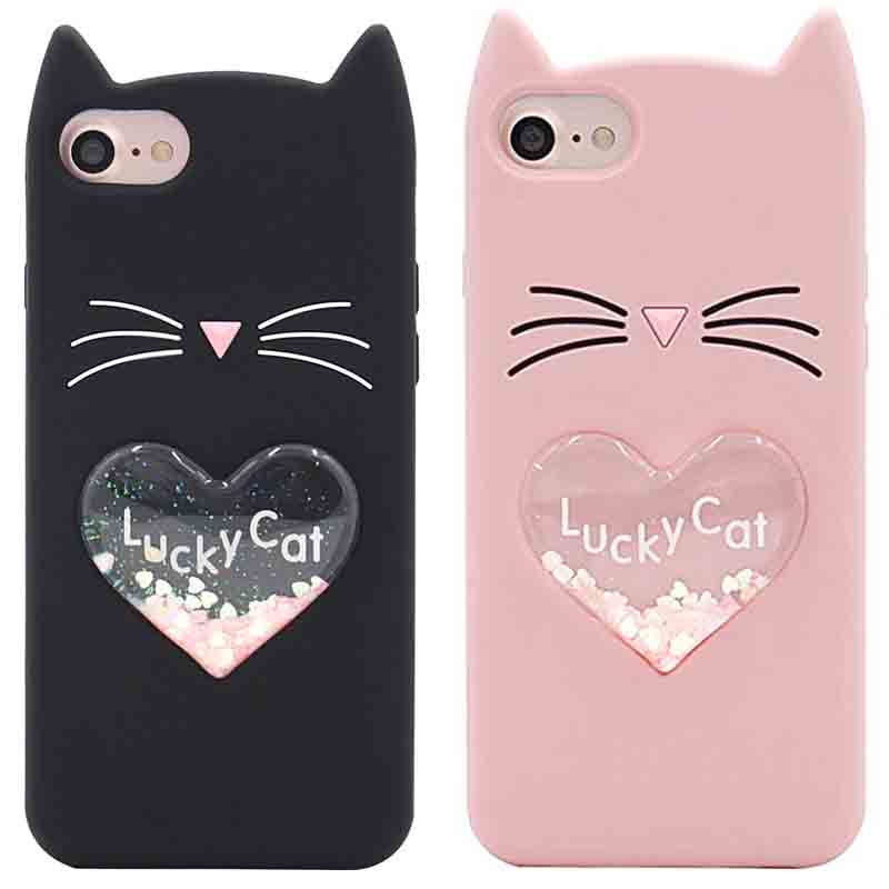 Силиконовый чехол Love Cat 3D для Apple iPhone 7 / 8 (4.7")