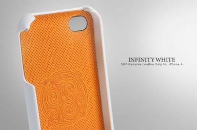 Заказать Кожаная накладка SGP (4 цвета) для iPhone 4 (белый) на vchehle.ua