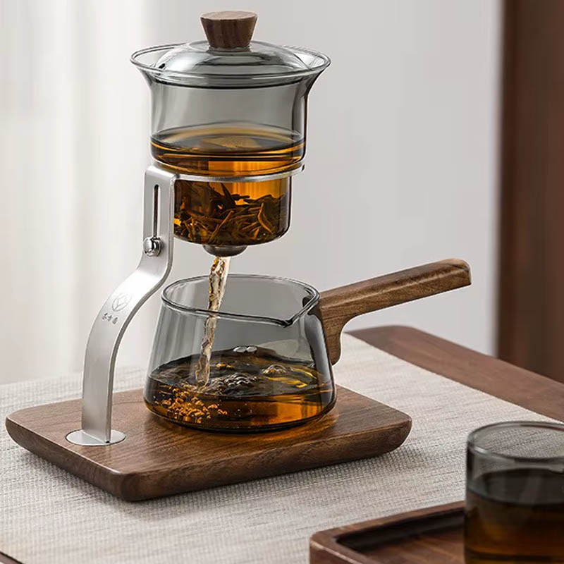 Фото Чайник для заварювання TeaPot D-41 Automatic tea maker 300/400ml (Transparent gray) на vchehle.ua