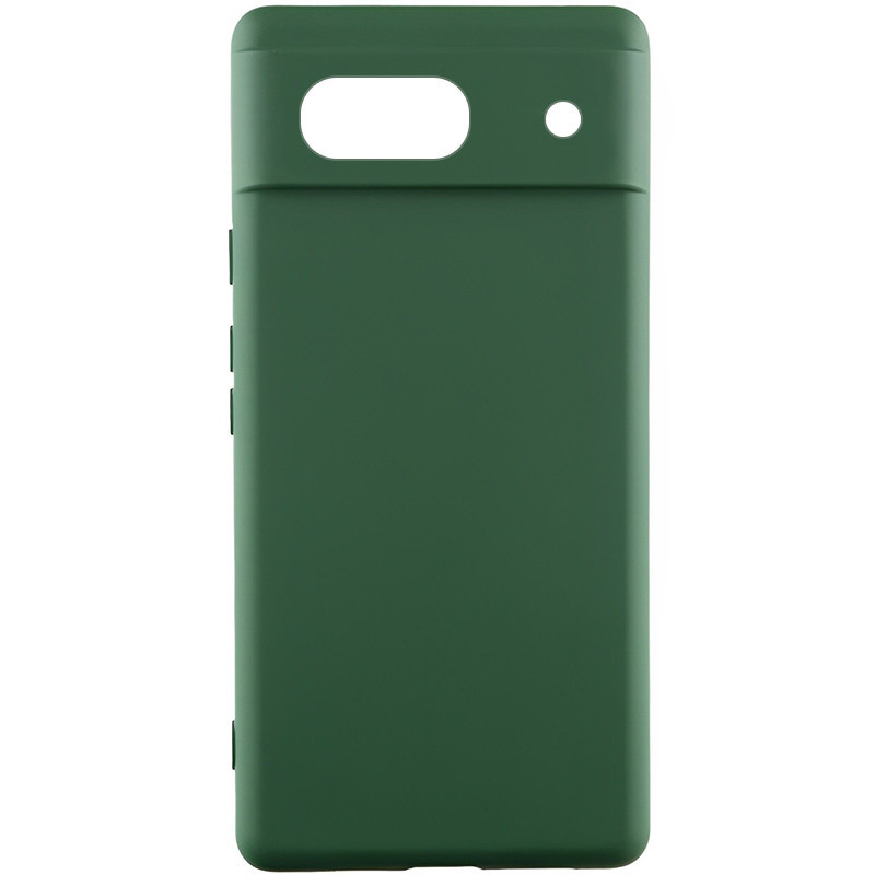 Чохол Silicone Cover Lakshmi Full Camera (AA) на Google Pixel 7a (Зелений / Dark green)