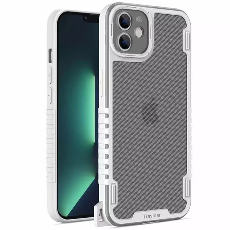 

Чехол TPU+PC TRAVEL Carbon для Apple iPhone 11 (6.1") (Белый) 1239356