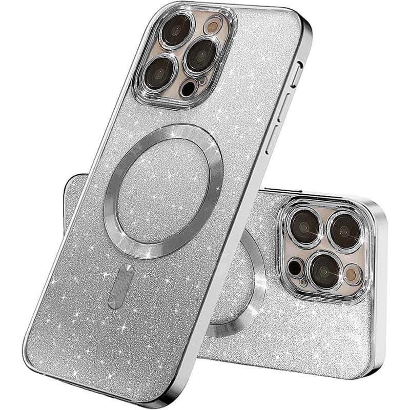 TPU чехол Delight case with Magnetic Safe с защитными линзами на камеру для Apple iPhone 14 Pro Max (6.7") (Серый / Gray)