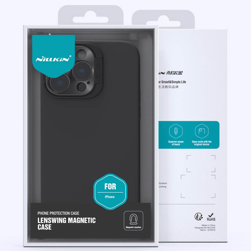Заказать Чехол Silicone Nillkin LensWing Magnetic для Apple iPhone 14 Pro (6.1") (Черный / Black) на vchehle.ua