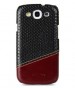 #Кожаная накладка Melkco Mix and Match для Samsung i9300 Galaxy S3 (Black Snake / Vintage red)