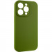 Фото Чехол Silicone Case Full Camera Protective (AA) NO LOGO для Apple iPhone 14 Pro (6.1") (Зеленый / Dark Olive) на vchehle.ua