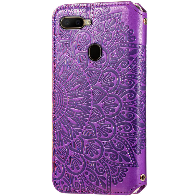 

Шкіряний чохол книжка GETMAN Mandala (PU) для Oppo A5s (Фіолетовий) 1126170