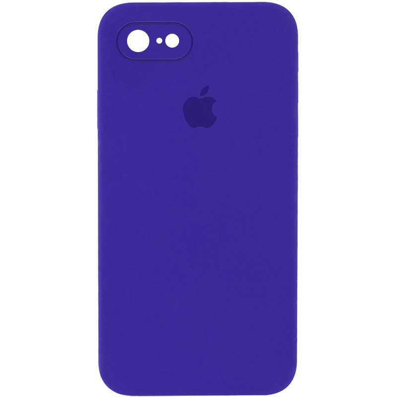 Чохол Silicone Case Square Full Camera Protective (AA) на Apple iPhone 6/6s (4.7") (Фіолетовий / Ultra Violet)