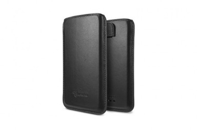 # Кожаный чехол (футляр) SGP Crumena Leather Pouch Series для HTC One X/Evo 4G (Черный / Black)