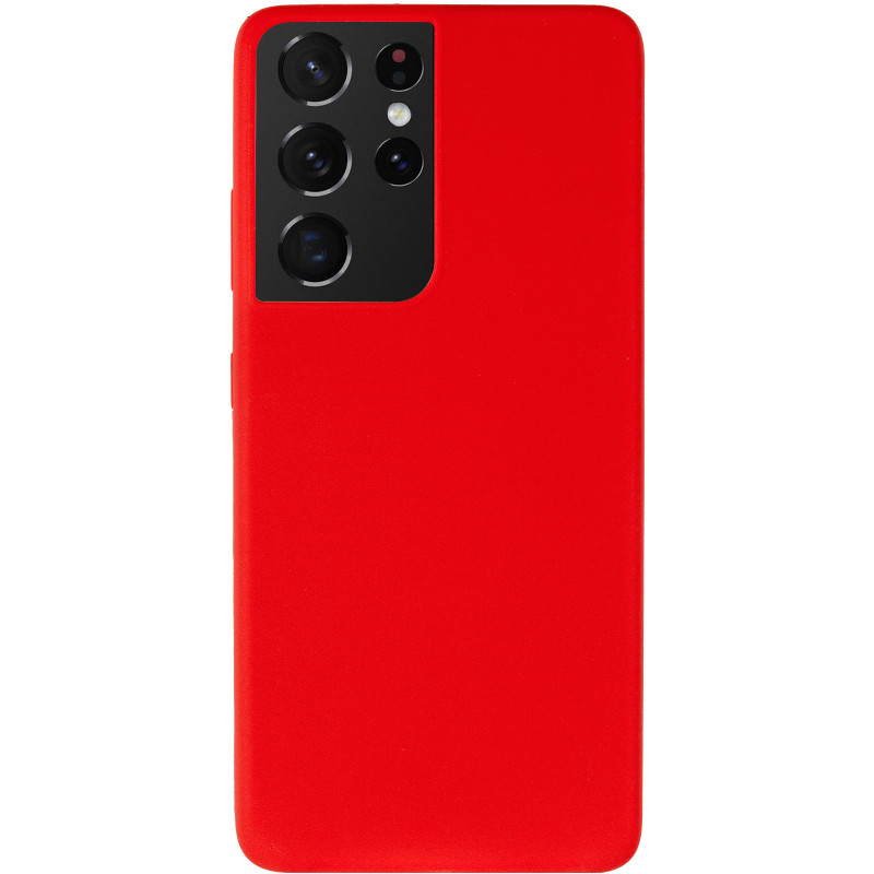 Фото Чехол Silicone Cover Lakshmi (AA) для Samsung Galaxy S21 Ultra (Красный / Red) на vchehle.ua