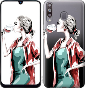 

Чохол Дівчина з келихом на Samsung Galaxy M30 841358