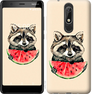

Чохол Єнотик з кавуном на Nokia 5.1 800098