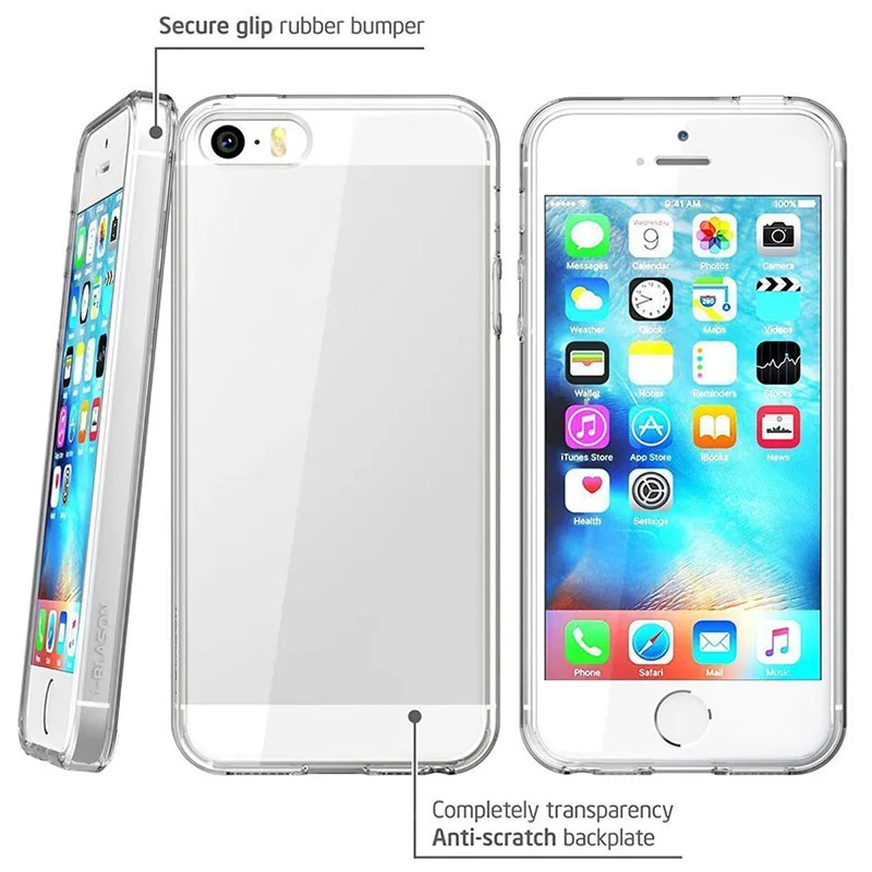 TPU чехол Epic Transparent 1,0mm для Apple iPhone 5/5S/SE (Бесцветный (прозрачный)) в магазине vchehle.ua