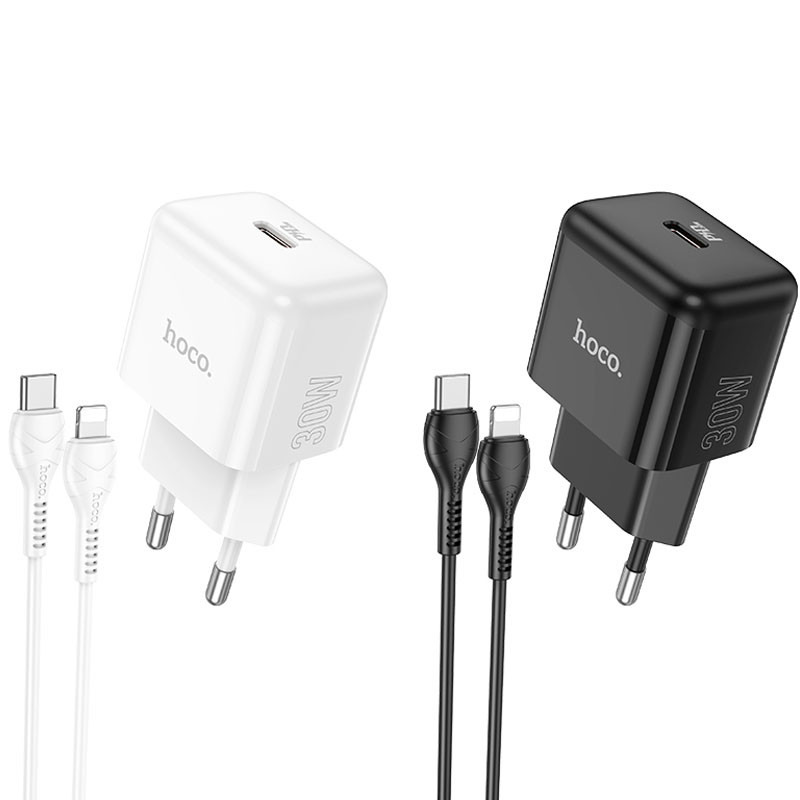 СЗУ Hoco N32 Glory PD30W (1USB-C) + кабельType-C to Lightning