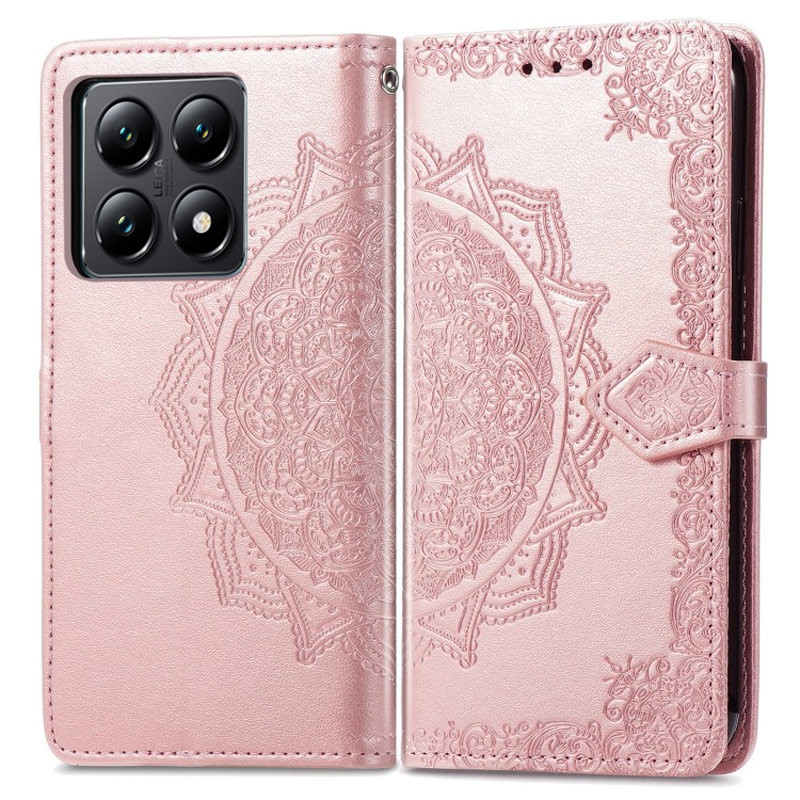 Фото Кожаный чехол (книжка) Art Case с визитницей для Xiaomi 14T Pro (Розовый) на vchehle.ua